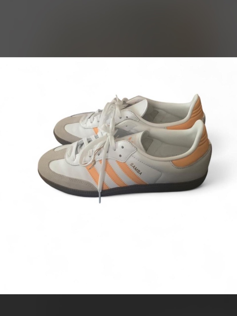 adidas Samba Sneakers in White & yellow
